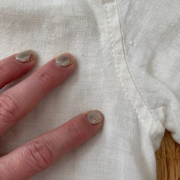 Tahari White Striped Long Sleeve Shirt Dress - Picture 4 of 11